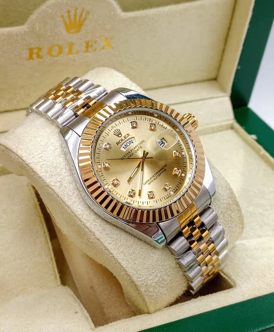 RLX - 2 Tone -Day & Date-Stainless Steel-